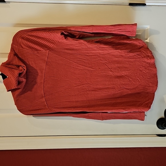 Free People Red Cowl Neck Blouse - Picture 5 of 11